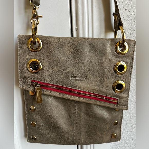 Hammitt Tan Crossbody Bag with Gold Accents